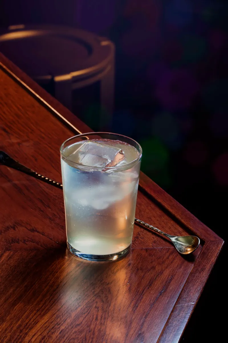 BlackTail menu cocktail with garnish detail, NYC bar