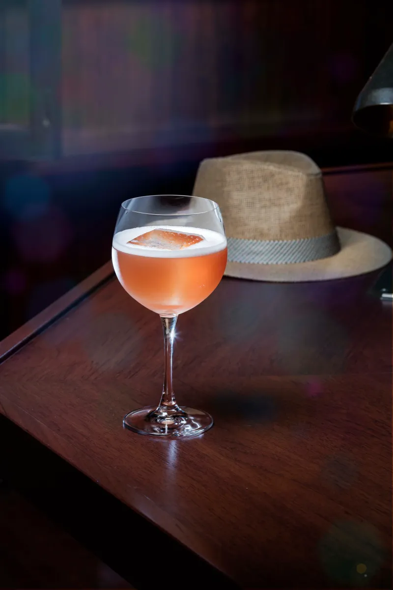 BlackTail signature drink with garnish, NYC speakeasy bar
