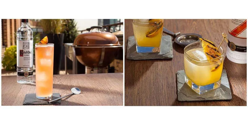 On location cocktail advertising photograph for a spirits brand