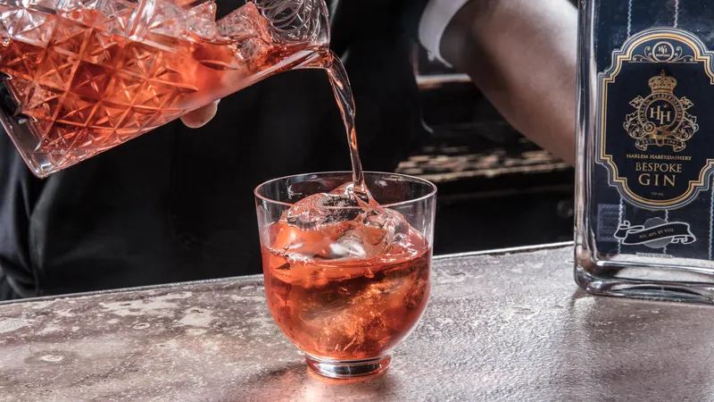 Gin negroni styled for the HH Bespoke Spirits campaign