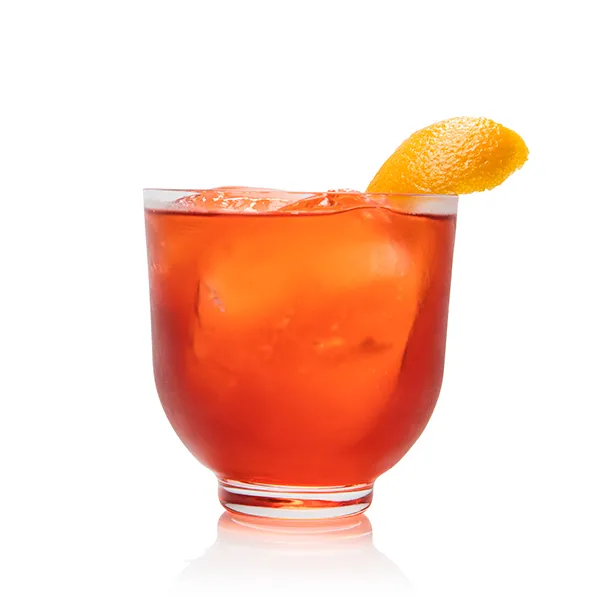 HH Bespoke Spirits negroni cocktail on a clean white background