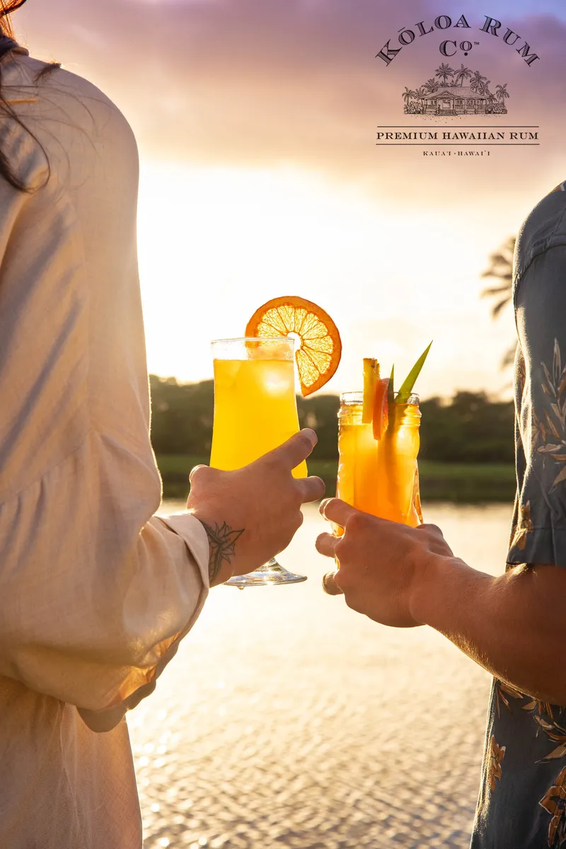 Koloa rum advertising campaign photograph with tropical styling