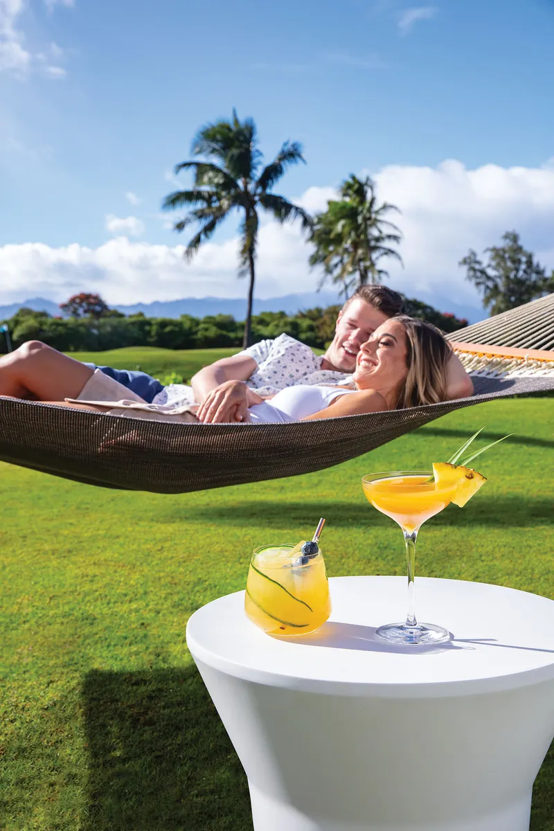 Koloa rum cocktail styled in a relaxed outdoor lifestyle scene