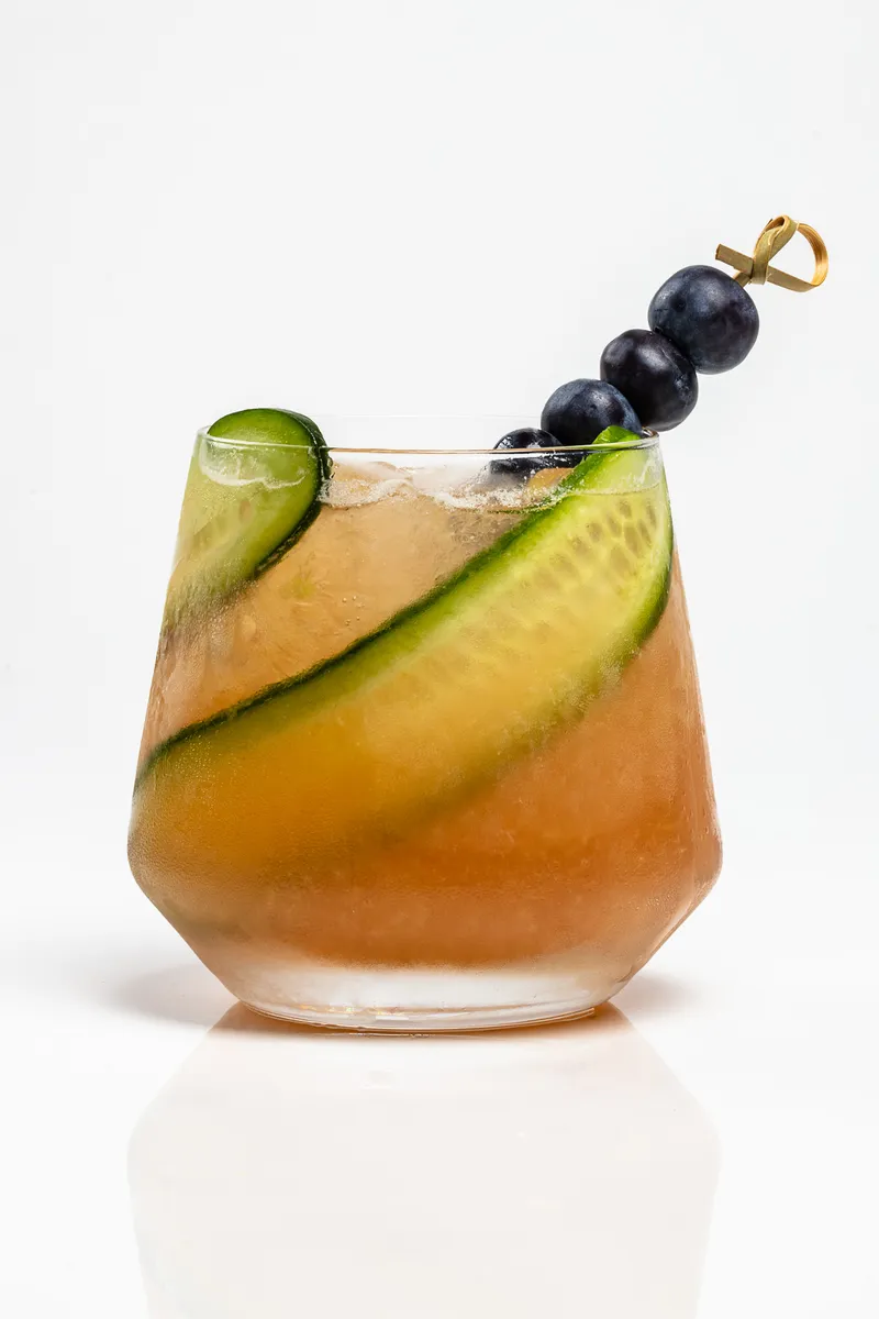 Koloa Rum Bee Sting on the Lanai cocktail packshot on white