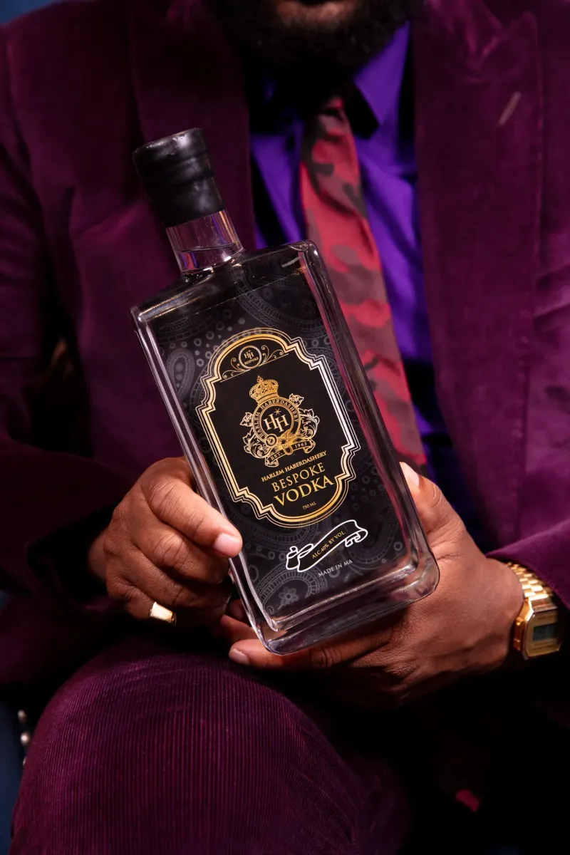 New York selection bottle, editorial packshot on white
