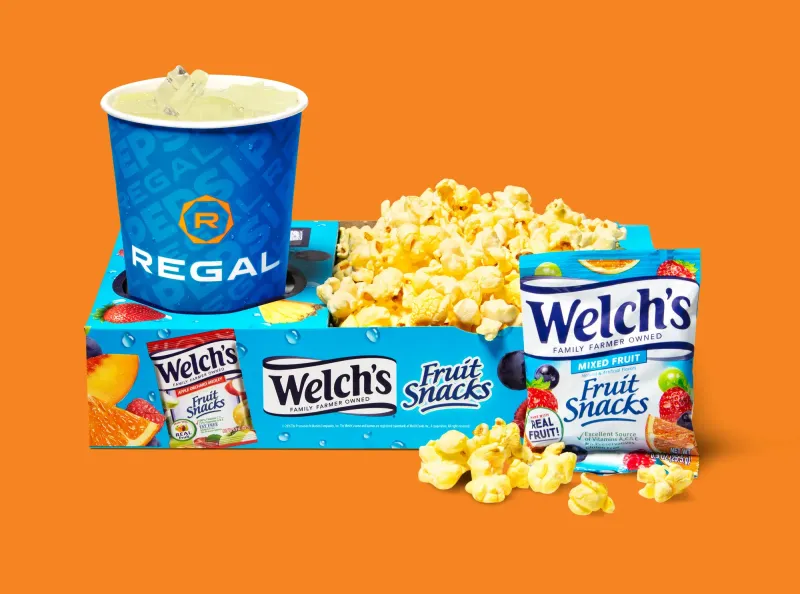 Pepsi Regal movie snack pack, beverage and food product