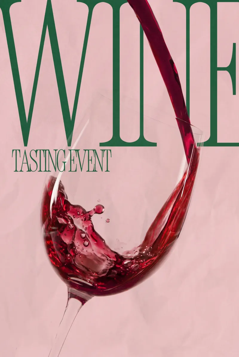 Hand swirling red wine in a stem glass, tasting detail
